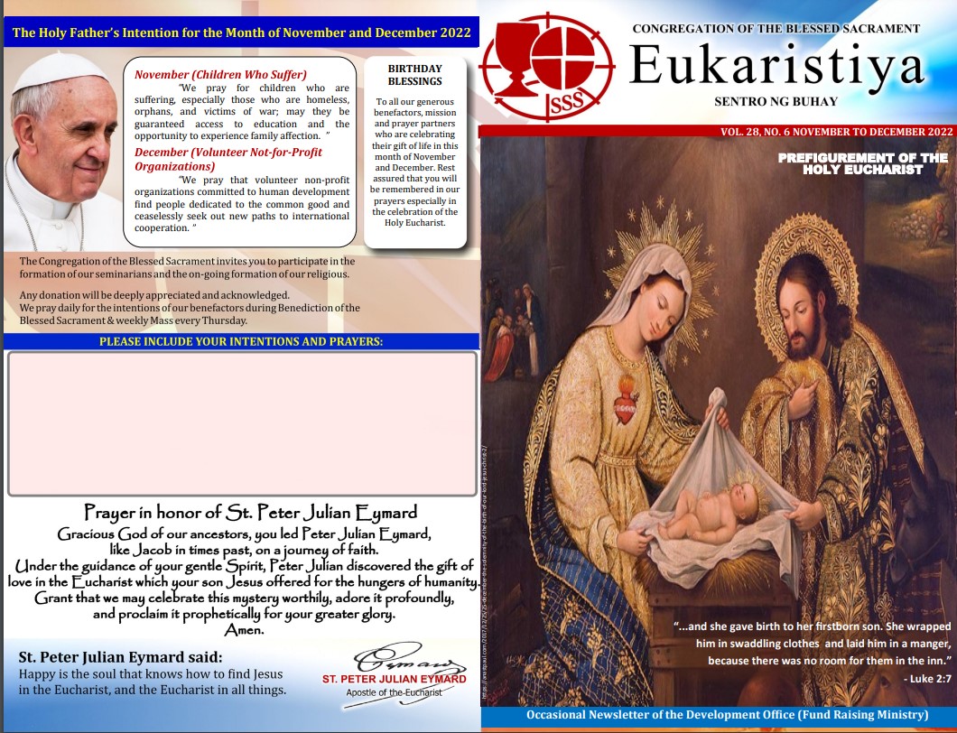 Eukaristiya – November to December 2022